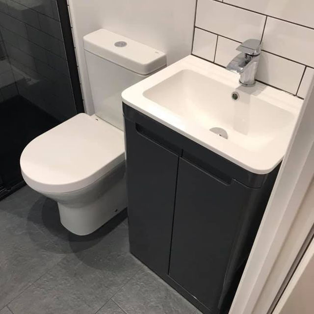 Dark Grey and Wite sink